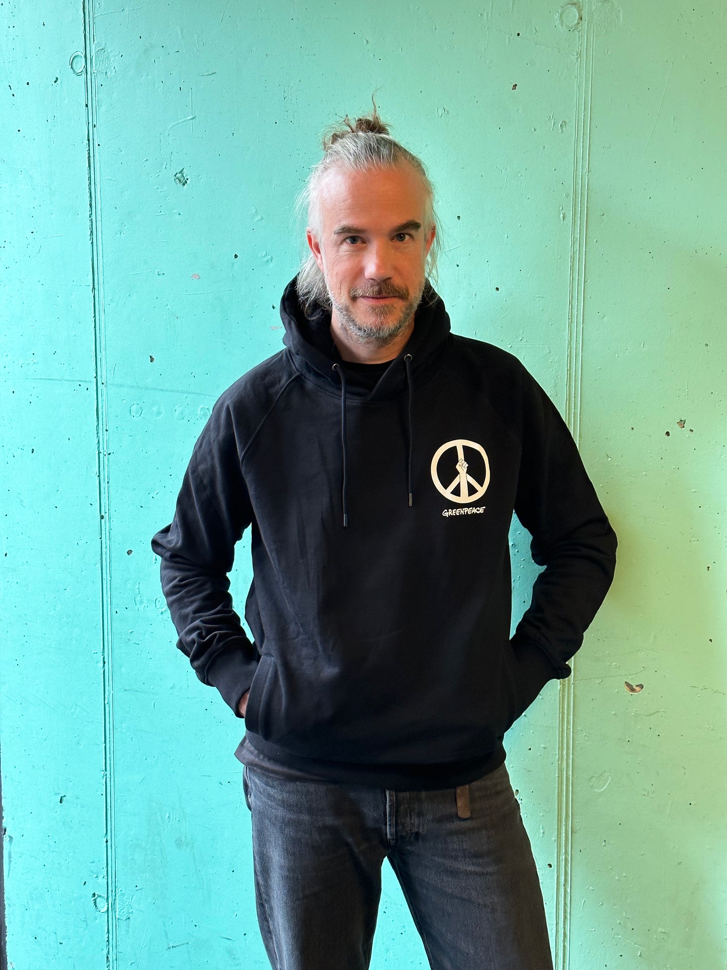 Unisex Hoodie "Peace Power" schwarz