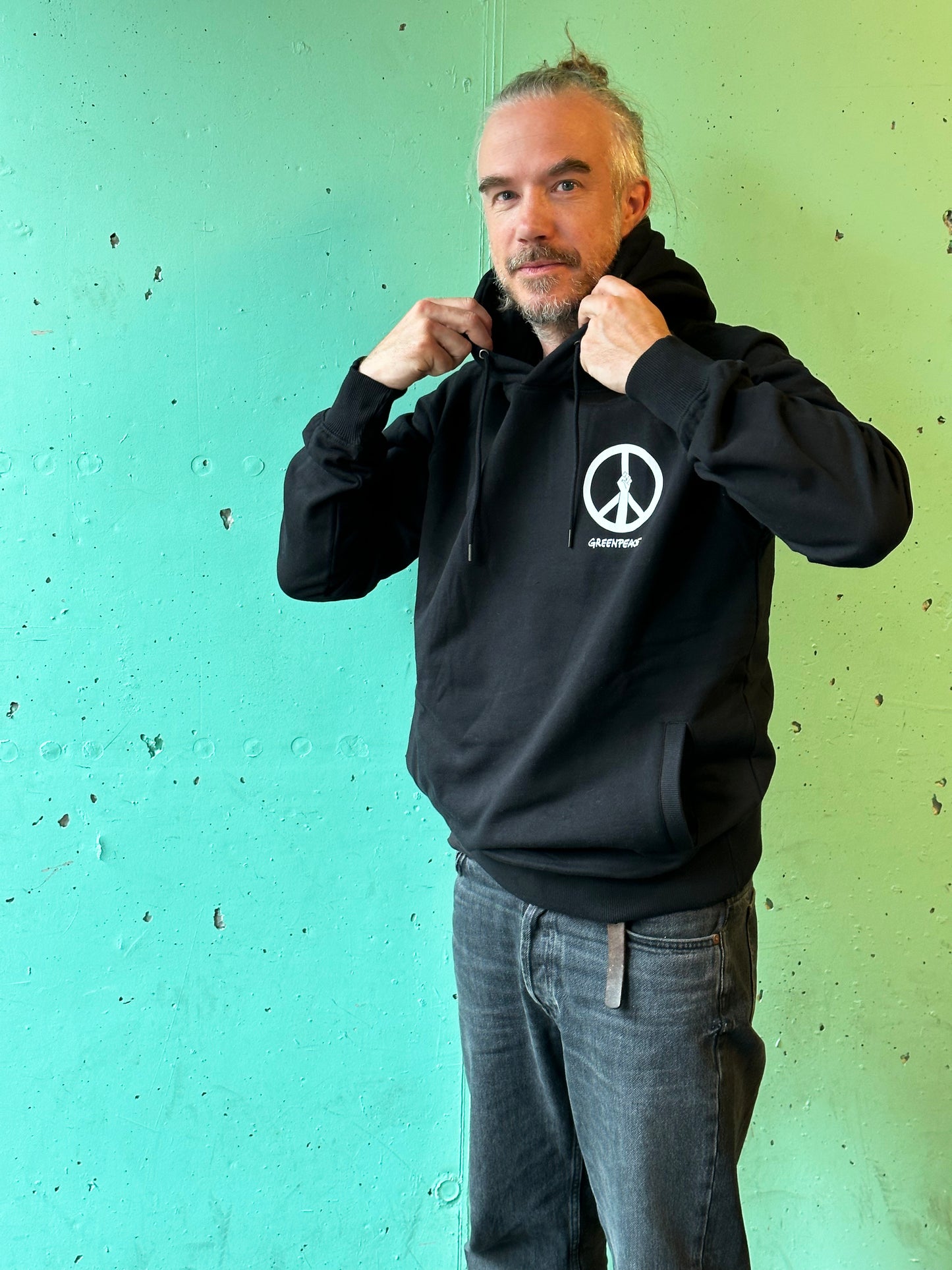 Unisex Hoodie "Peace Power" schwarz