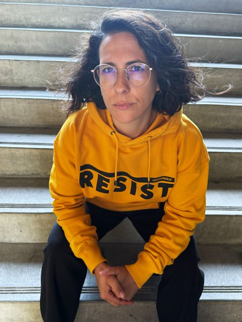 Men's Hoodies "RESIST" Burned Yellow