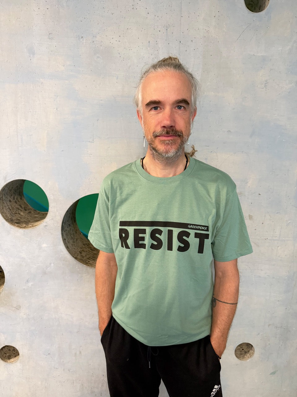 Unisex T-Shirt "RESIST" Sage Green