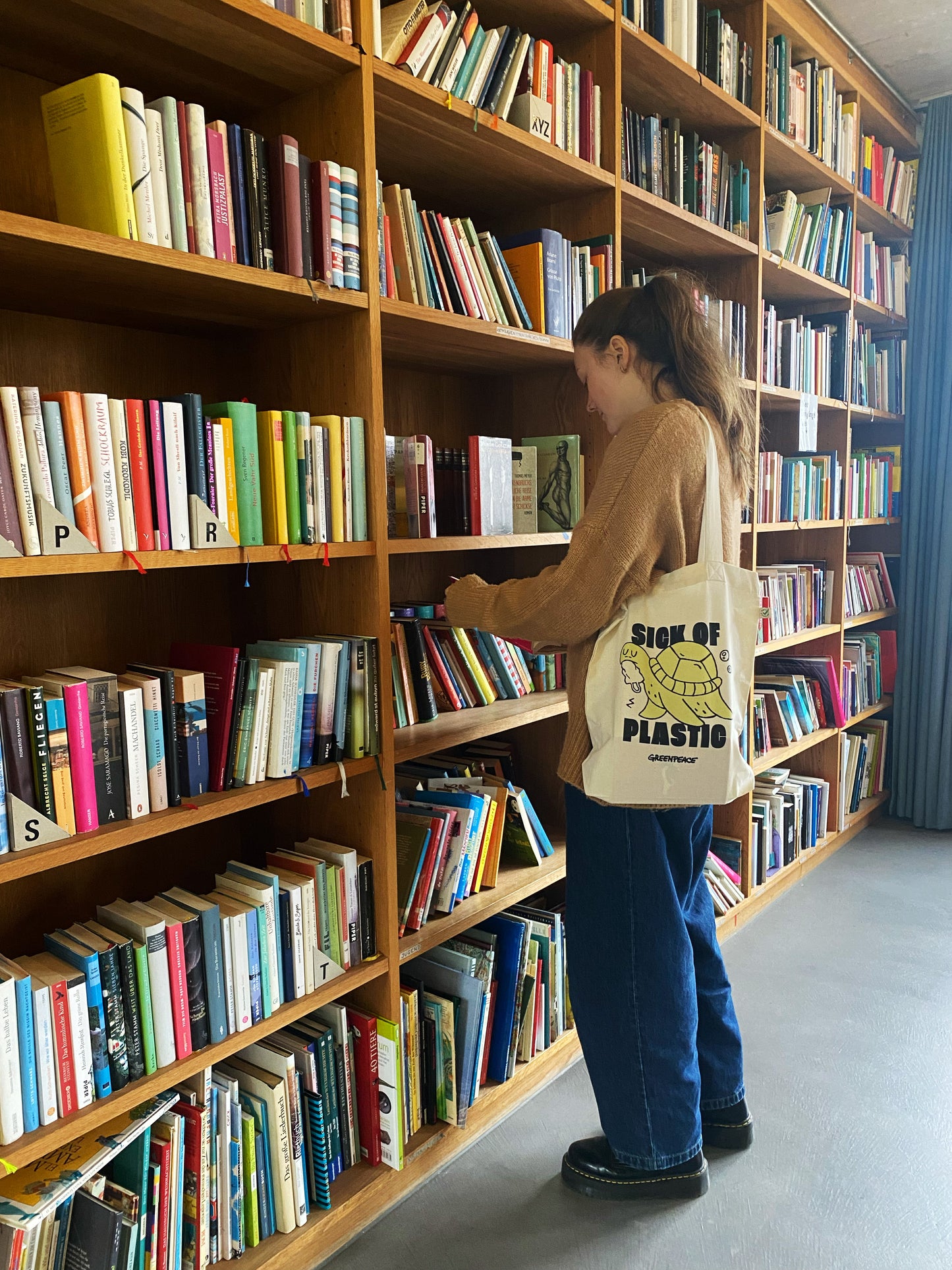 Sac en tissu "SICK OF PLASTIC"