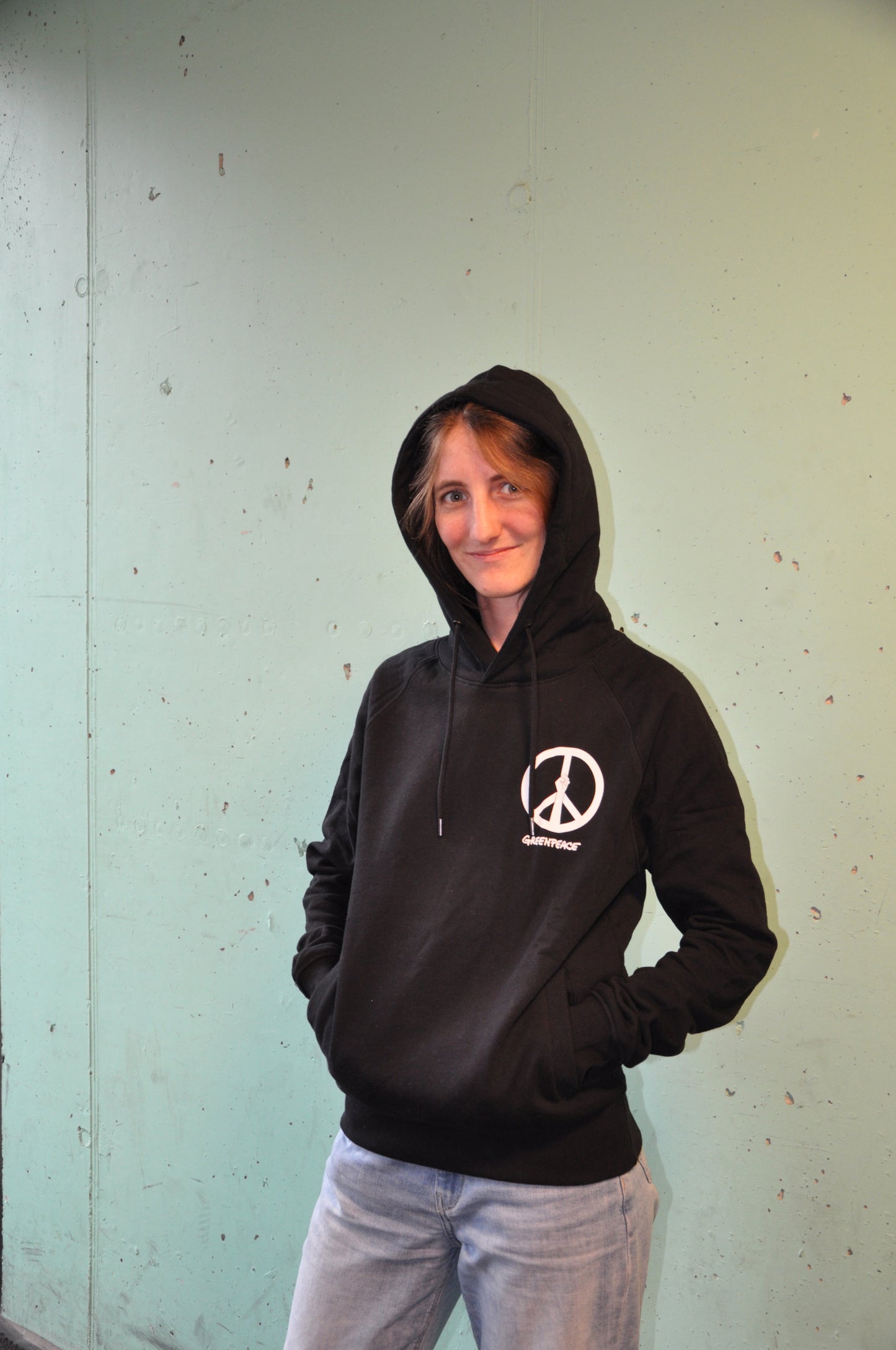 Unisex Hoodie "Peace Power" schwarz