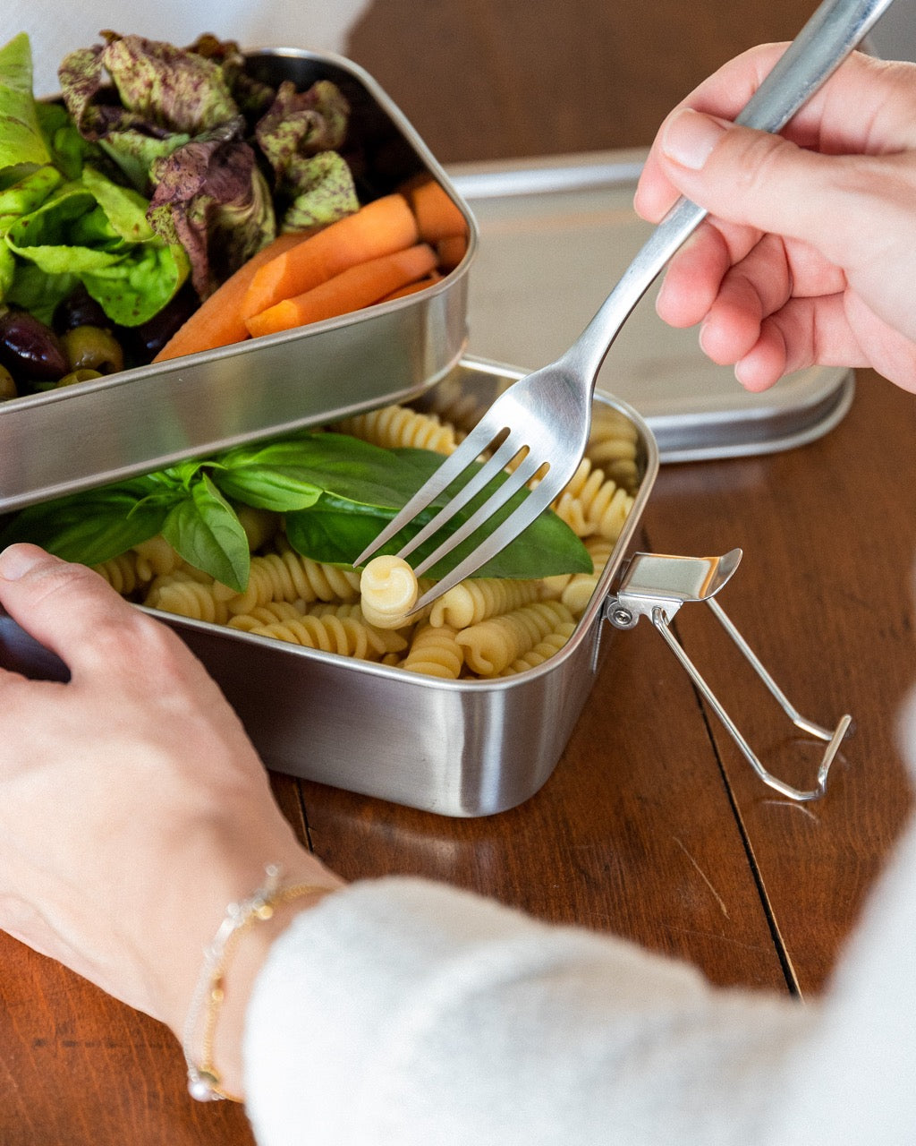 Lunchbox aus Edelstahl