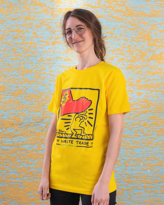 Unisex T-Shirt “Ban Waste Trade!” Keith Haring Design Print