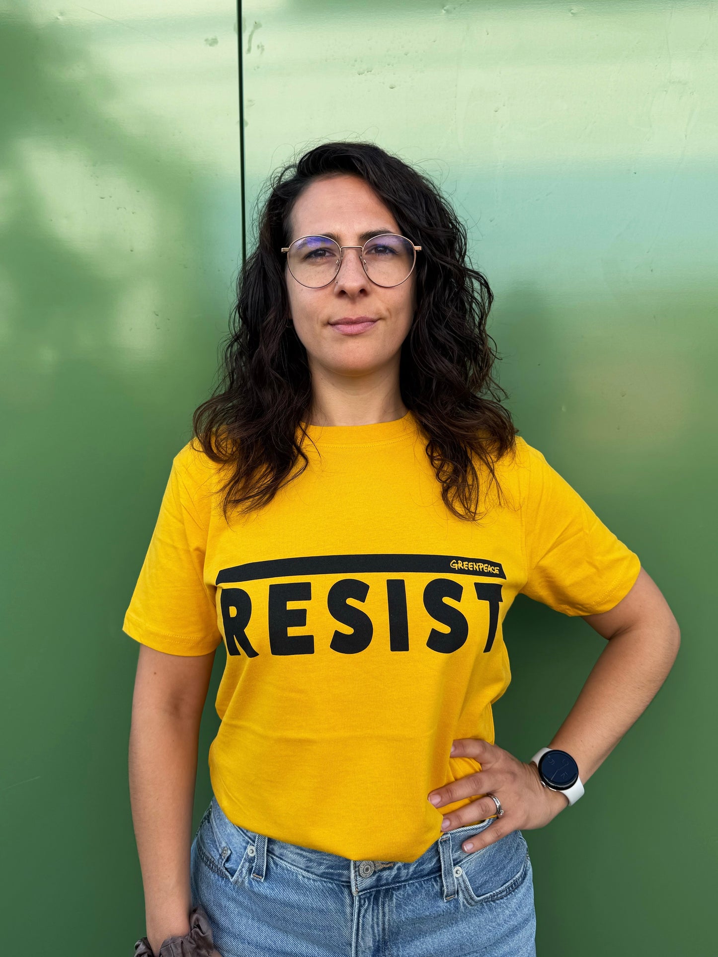 Unisex T-Shirt "RESIST" Burned Yellow