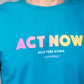 T-shirt unisexe "Act Now - Alle fürs Klima" vert d’eau