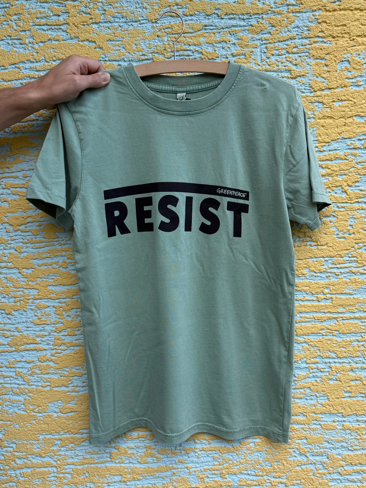 Unisex T-Shirt "RESIST" Sage Green