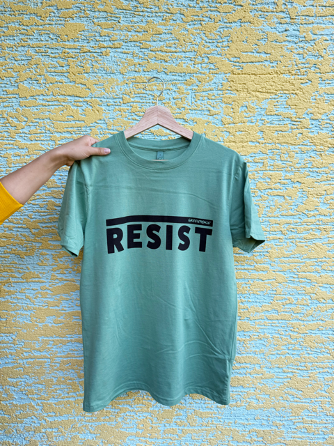 Unisex T-Shirt "RESIST" Sage Green