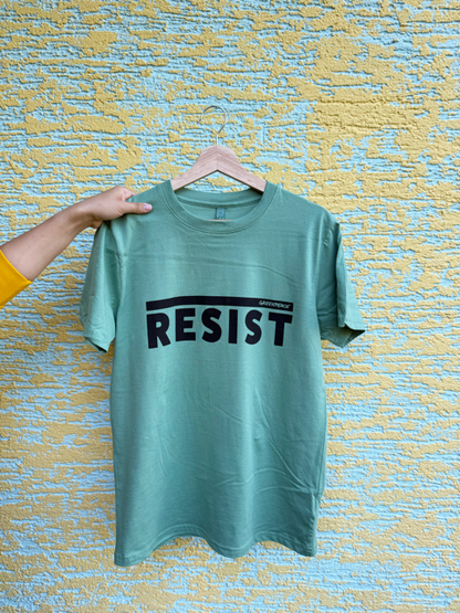 Unisex T-Shirt "RESIST" Sage Green