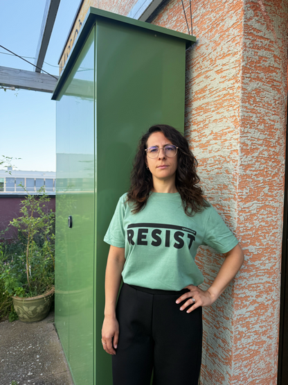 Unisex T-Shirt "RESIST" Sage Green