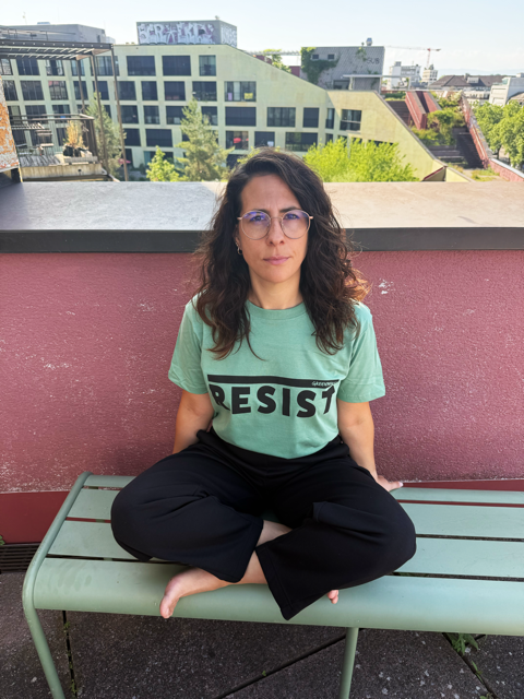 Unisex T-Shirt "RESIST" Sage Green