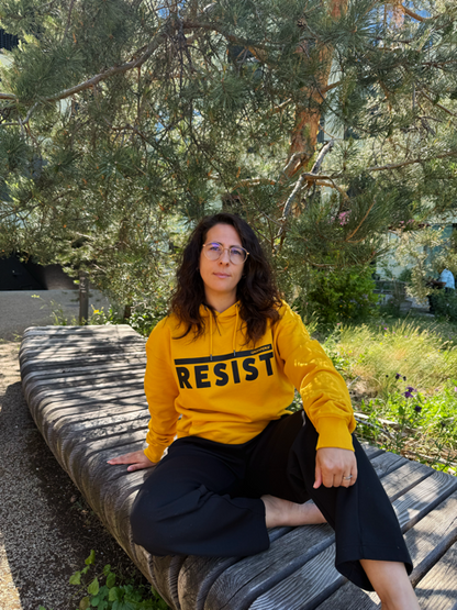 Men's Hoodies "RESIST" Burned Yellow
