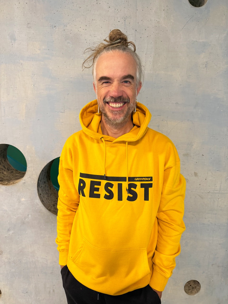 Men's Hoodies "RESIST" Burned Yellow