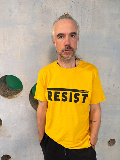 Unisex T-Shirt "RESIST" Burned Yellow