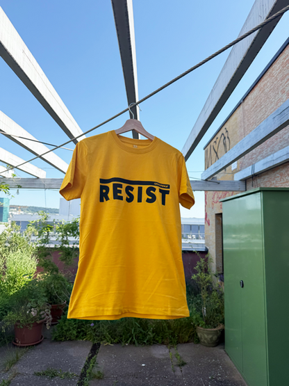 Unisex T-Shirt "RESIST" Burned Yellow