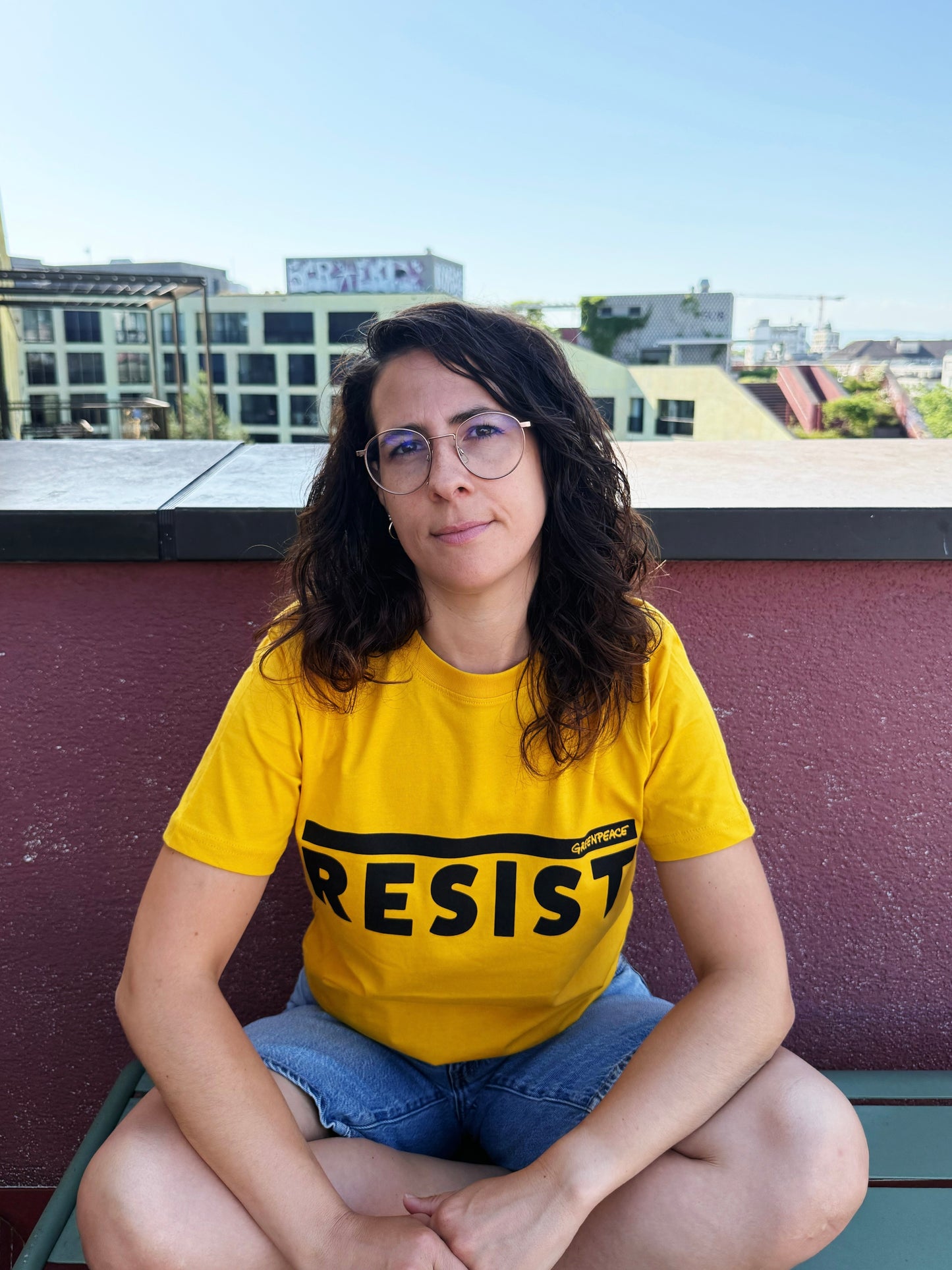 Unisex T-Shirt "RESIST" Burned Yellow