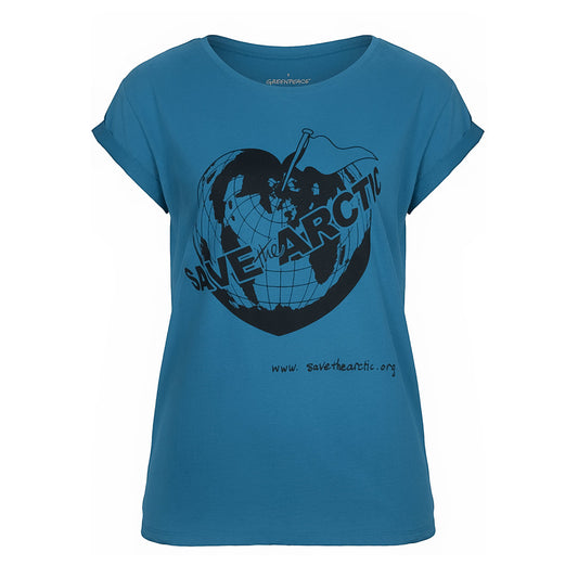 Damen T-Shirt "Save the Arctic" blau