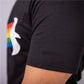 Unisex T-Shirt "Rainbow Warrior" Friedenstaube schwarz