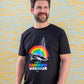 Unisex T-Shirt "I am a rainbow warrior" schwarz