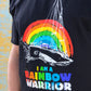 Unisex T-Shirt "I am a rainbow warrior" schwarz